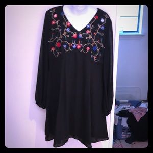 🌟NWOT Festive Black Dress Sz 12⭐️